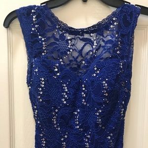 Blue Open Back dress